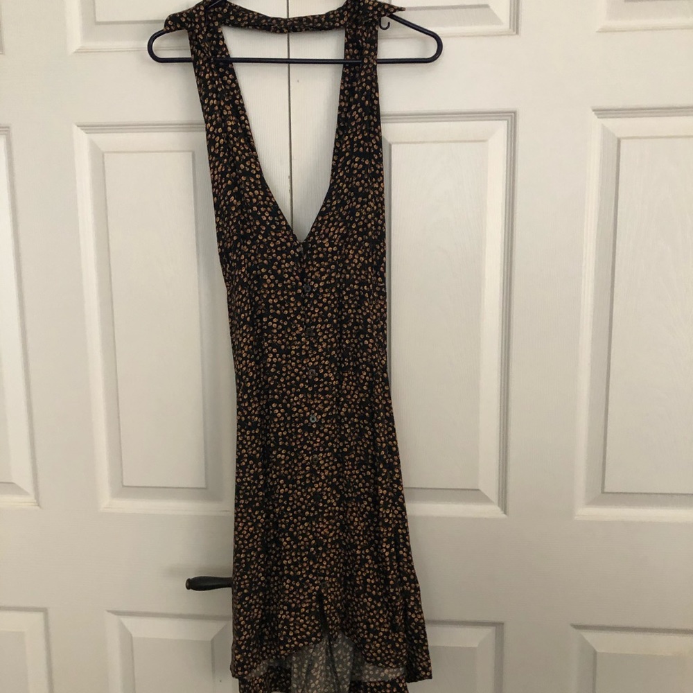 Beautiful floral print free people halter dress
